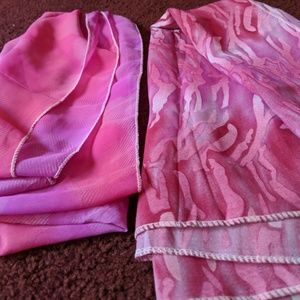 Last Chance! 2 Piece-Set Pink Ombre Scarves